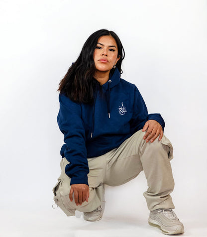 Navy Buteekh Logo Adult Unisex Hoodie