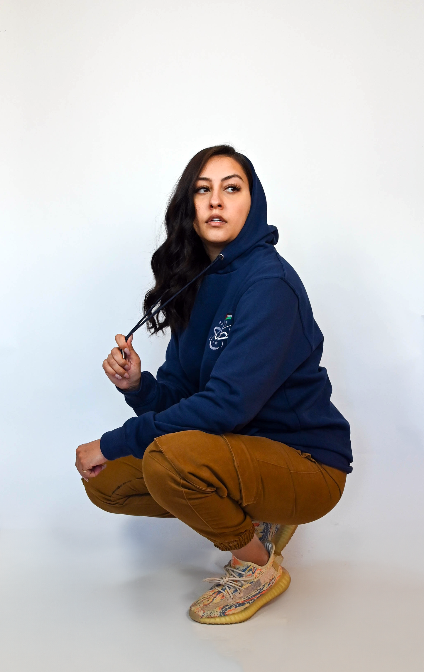 Navy Buteekh Flag Logo Adult Unisex Hoodie