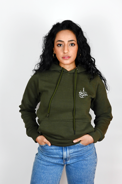 Olive Green Buteekh Logo Adult Unisex Hoodie