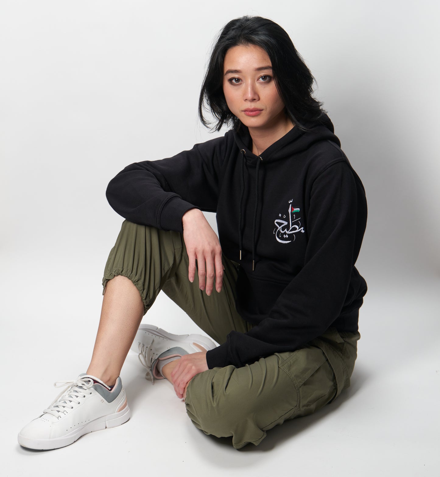 Black Buteekh Flag Logo Adult Unisex Hoodie