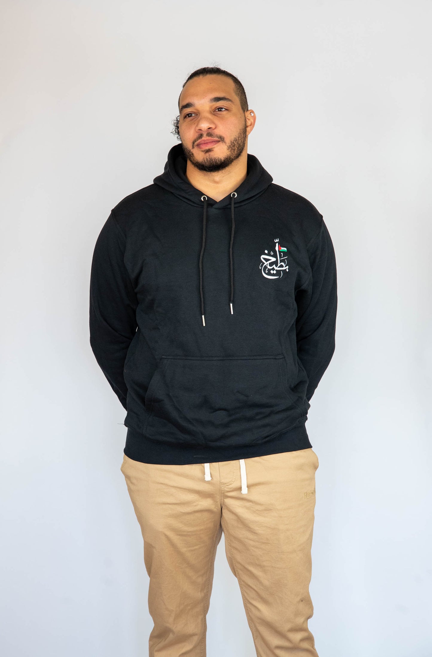 Black Buteekh Flag Logo Adult Unisex Hoodie